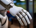 Robot mechanical hand, illustrating robotics, technology, and automation
