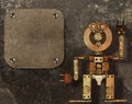 Robot of the metal parts Royalty Free Stock Photo