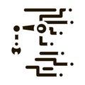Robot Microchip Vector Glyph Illustration