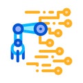 Robot Microchip Vector Outline Illustration