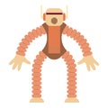 Robot monkey icon, cartoon style