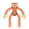 Robot monkey icon, cartoon style