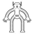 Robot monkey icon outline