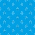 Robot monkey pattern vector seamless blue