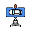robot navigation color icon vector illustration