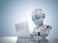 Robot office worker Royalty Free Stock Photo