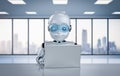 Robot office worker Royalty Free Stock Photo