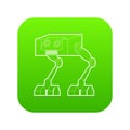 Robot ostrich icon green