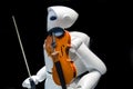 Robot play on violin at Toyota Commemorative Museum of Industry and Technology