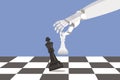 Robot Playing chess and Checkmate