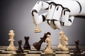 Robot Playing Chess Royalty Free Stock Photo