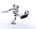 Robot playing football