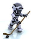 Robot playing icehockey