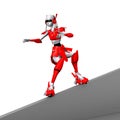 Robot playing rollerblade 4