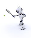 Robot playing tennis