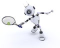 Robot playing tennis