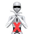 Robot pose Wrong japanese style Royalty Free Stock Photo