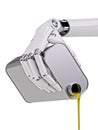 Robot Pouring Engine Oil Close-up 3d Illustration