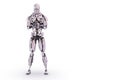 Robot praying. 3D illustration