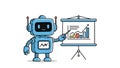 Robot Presenting Business Growth Chart, AI Analytics Royalty Free Stock Photo