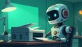 Robot Prints on Printer