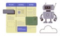 Robot Process Automation Managing Tasks on Kanban Board for Efficient Workflow Royalty Free Stock Photo
