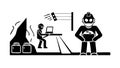 Robot Programmer Icon: AI Development Coding, vector design Generative AI Royalty Free Stock Photo