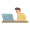 Robot programming icon cartoon vector. Computer science Royalty Free Stock Photo