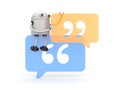 Robot and Quotation Mark Royalty Free Stock Photo