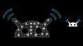 Robot Radio Signal - Bright Web Net with Glare Spots