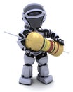 Robot with a resistor Royalty Free Stock Photo