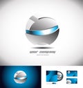 Robot robotic sphere 3d logo icon design