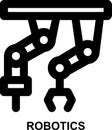 robot, robotics, industrial robot, manufacturing robot, automation, machine, production outline icon