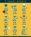 Robot's occupations. Vector collection.