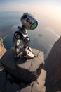 A Robotâs Perspective: How a Robot Overcame the Challenge and Captured Images Royalty Free Stock Photo