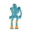 Robot sad. Cyborg sorrowful emotions. Robotic man dull. Vector i Royalty Free Stock Photo