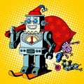 Robot Santa Claus Christmas gifts humor character