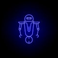 robot, scout line icon in blue neon style. Signs and symbols can be used for web, logo, mobile app, UI, UX