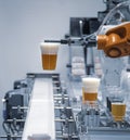 Robot serving beer Royalty Free Stock Photo