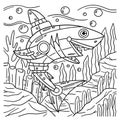 Robot Shark Coloring Page for Kids