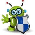 Robot with a Shield Royalty Free Stock Photo