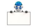 Robot shows on the empty board with white background.