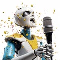 Spectacular Robot Singing Performance With Metallic Accents