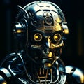 Robot Skull Cyborg Head Machine Science industrial