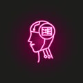 Robot smart brain neon style icon. Simple thin line, outline vector of robo icons for ui and ux, website or mobile application Royalty Free Stock Photo