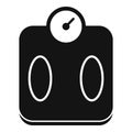 Robot smart scales icon, simple style