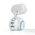 Robot with smart screen. Household Assistant. 3d illustration.