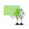 Robot with speech bubbles Royalty Free Stock Photo