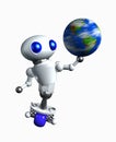 Robot Spinning A Globe