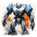 Energetic Brush Strokes Mecha Painting Robot Art By Rasmus Keil